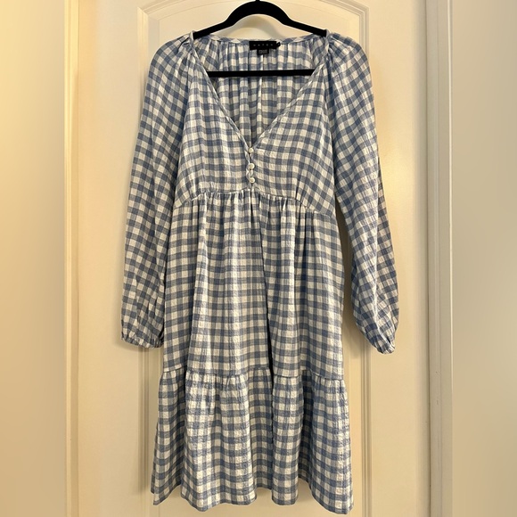 Hatch Maternity Kelsey Blue Gingham Dress - Picture 5 of 7